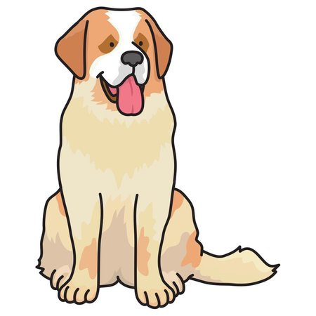 SIGNMISSION St Bernard Dog Decal, Dog Lover Decor Vinyl Sticker D-12-St Bernard